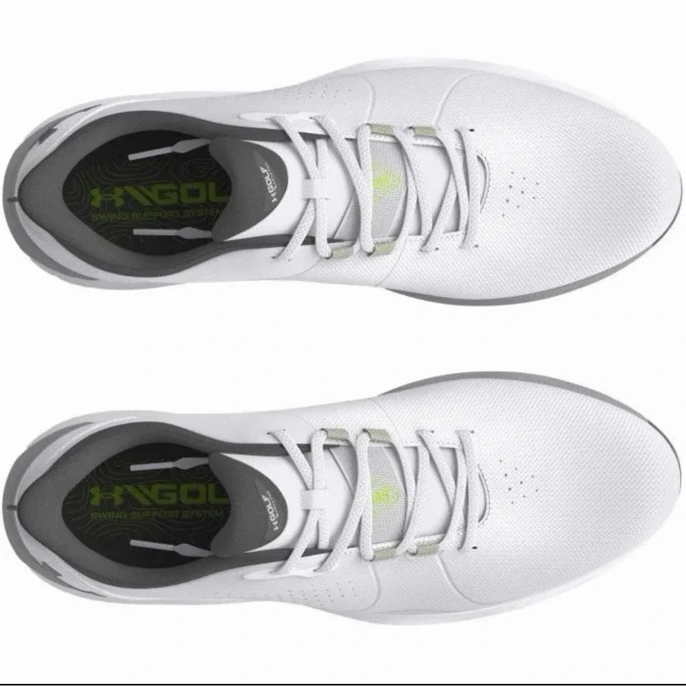 Under Armour HOVR Drive Pro Golf Shoes Men Size 13 3026919-100 White / Gray - Picture 4 of 5